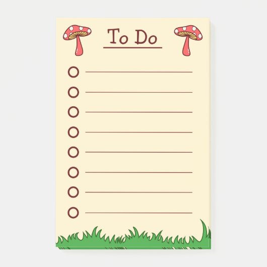 Post-it® Cute Toadstool Champignons à faire (Devant)