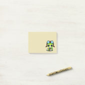 Post-it® Cute tortue caricaturale en Aviator Casquette (Sur un bureau)
