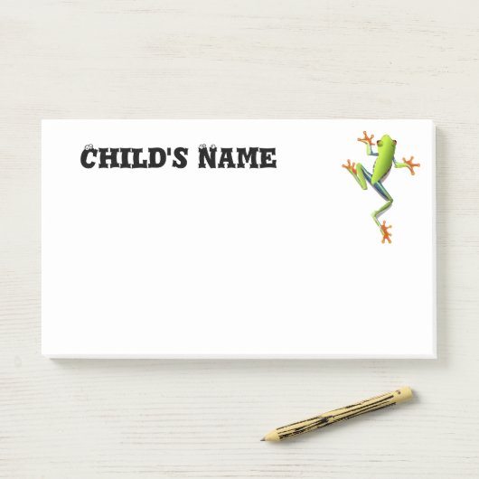 Post-it® Cute Tree Frog (Sur un bureau)