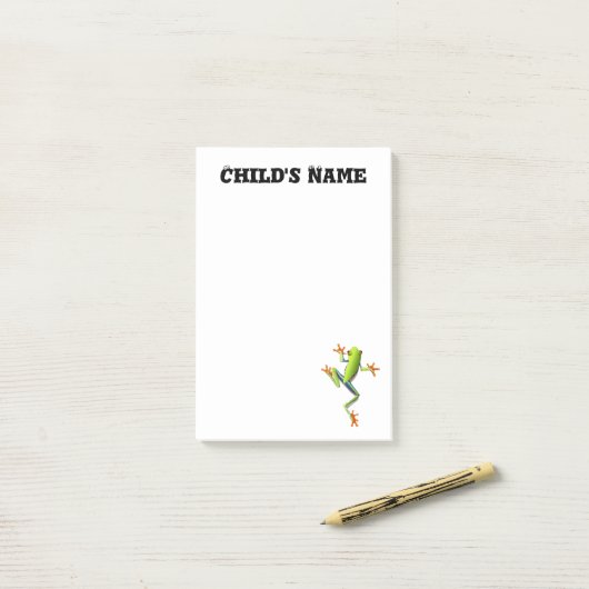 Post-it® Cute Tree Frog (Sur un bureau)