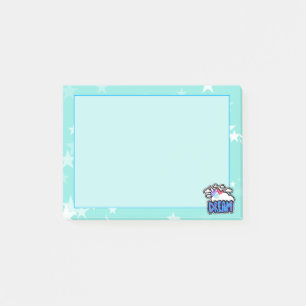Post-it® Cute Unicorn Dream   Bleu   Étoiles