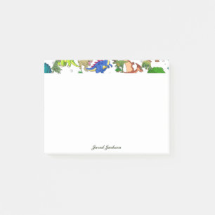 Post-it® Cute Vert Bleu Funny Animal Dinosaur