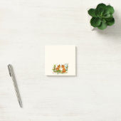 Post-it® Cute Vintage Foxes Retro Christmas Scene (Bureau)