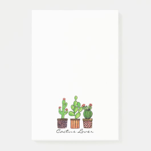 Post-it® Cute Watercolor Cactus (Devant)