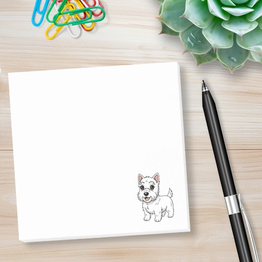 Post-it® Cute West Highland White Terrier Dog
