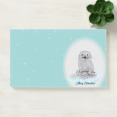 Post-it® Cute White Baby Sea Otter , Merry Christmas (Bureau)