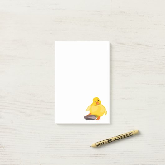 Post-it® Cute Yellow Duck Funny Publier ses notes (Sur un bureau)