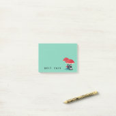 Post-it® Cute Zebra Sitting Under à Umbrella Tree (Sur un bureau)