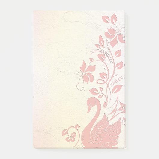 Post-it® Cygne et fleurs (Devant)