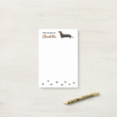 Post-it® Dachshund Dog Post-It Notes (Sur un bureau)