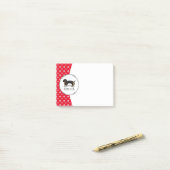 Post-it® Dachshund Dog (S noir et tan) mignonne (Sur un bureau)