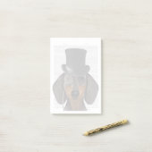 Post-it® Dachshund, Hound officiel et Casquette (Sur un bureau)