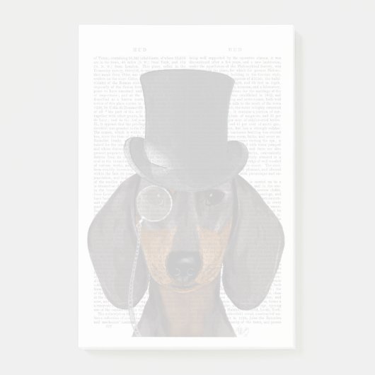 Post-it® Dachshund, Hound officiel et Casquette (Devant)