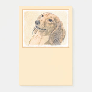 Post-it® Dachshund (Longhaerien) Peinture - Art Chien origi