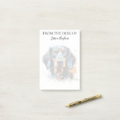 Post-it® Dachshund Lover Monogrammed Dog (Sur un bureau)