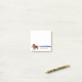 Post-it® Dachshund Petit chien avec lunettes bleues (Sur un bureau)