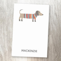 Dachshund Sausage Chien Notes postales personnalis