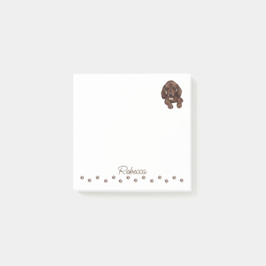 Post-it® Dachshund Sausage Chien Post-it personnalisée Note (Devant)