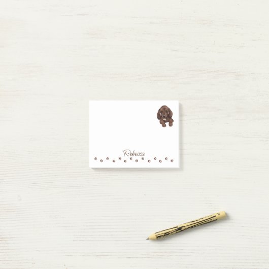 Post-it® Dachshund Sausage Chien Post-it personnalisée Note (Sur un bureau)