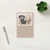 Post-it® Dachshund (Smooth) Peinture - Art Chien original (Bureau)