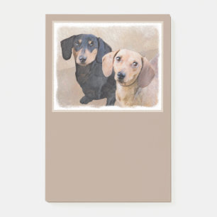 Post-it® Dachshund (Smooth) Peinture - Art Chien original