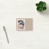 Post-it® Dachshund (Smooth) Peinture - Art Chien original (Bureau)