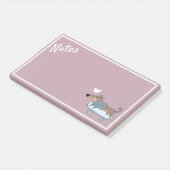 Post-it® Dachshund sur Skateboard Post-It Notes (Incliné)