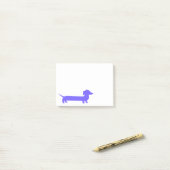 Post-it® Dachshund Violet Mignon Doxie (Sur un bureau)