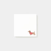 Post-it® Dachshund Wiener Chien Douille Rouge Plaid (Devant)