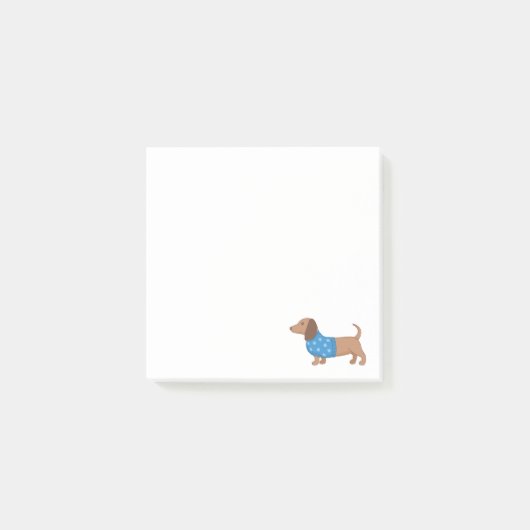 Post-it® Dachshund Wiener Dog Blue Star Sweat (Devant)