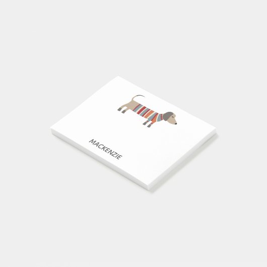 Post-it® Dachshund Wiener Sausage Chien Personnalisé (Incliné)