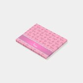 Post-it® Dachshunds roses de nom personnalisé - pattes de c (Incliné)