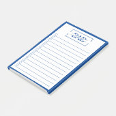 Post-it® Dad Modern Blue Monogram 4" x 6" To Do List (Incliné)
