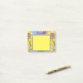 Post-it® Daffodique Aquarelle Art Femmes Nom Post It Notes (Sur un bureau)