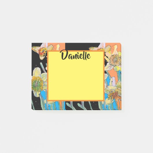 Post-it® Daffodique Aquarelle Art Femmes Nom Post It Notes (Devant)