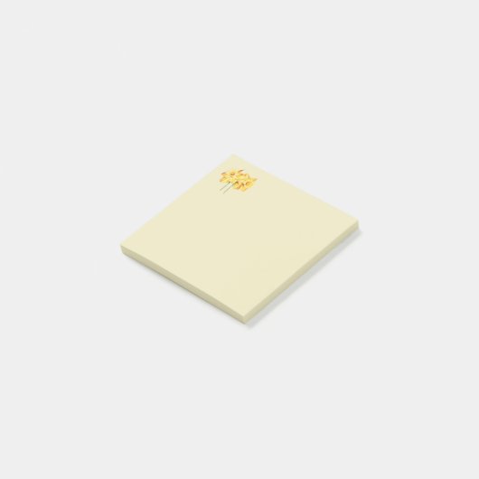 Post-it® Daffodique jaune Post il note (Incliné)