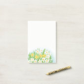 Post-it® Daffodiques jaunes et blanches printemps (Sur un bureau)