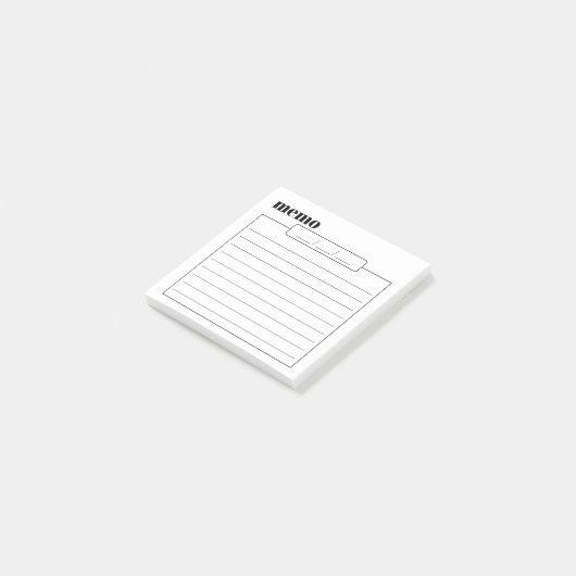 Post-it® Daily Memo Pad Sticky Notes, 3" x 3" (Incliné)