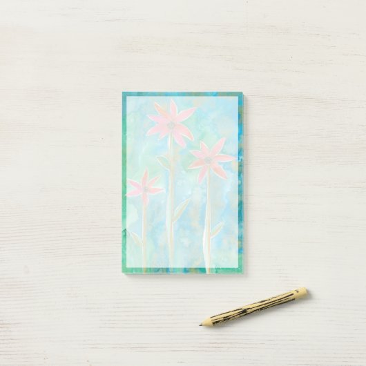Post-it® Dainty Daisys III (Sur un bureau)