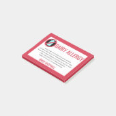 Post-it® Dairy Allergie Alert Restaurant Chef Personnalisé (Incliné)