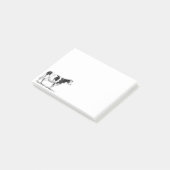 Post-it® Dairy Cow Holstein Dessin au crayon de Frésie (Incliné)