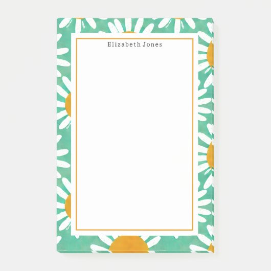 Post-it® Daisies d'art populaire Floral (Devant)