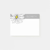 Post-it® Daisy tendance avec gris et jaune (Devant)