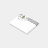 Post-it® Daisy tendance avec gris et jaune (Incliné)