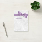 Post-it® Damas blanc et nœud faux violet (Bureau)