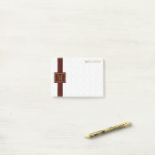 Post-it® Damas blanc monogramme (Sur un bureau)