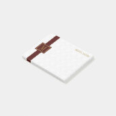 Post-it® Damas blanc monogramme (Incliné)