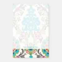 Damask Floral Patterns Plum Turquoise