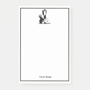 Post-it® Dame Art Déco vintage Aux Perles Blanches