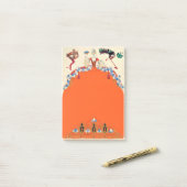 Post-it® DAME EN ORANGE Mardi Gras Masquerade Ball Masques (Sur un bureau)